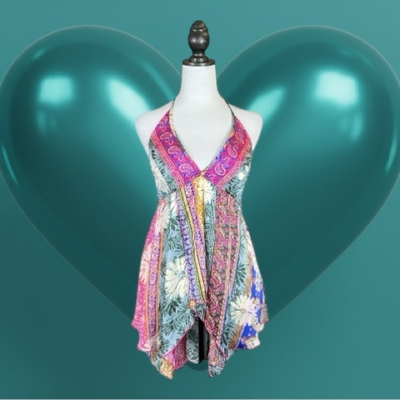 Urban Outfitters Tops - Urban Outfitters Silence + Noise NWT Multicolored Floral Paisley Halter Top XL